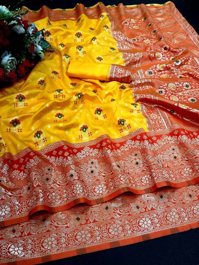 Mahi Silk 1 Latest Fancy Festive Wear Jacquard Silk Designer Saree Collection